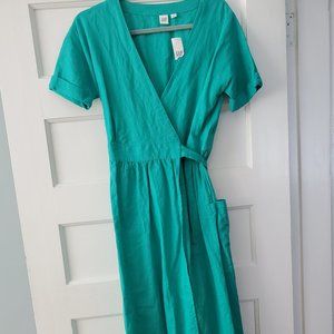 Midi Wrap Dress in Teal